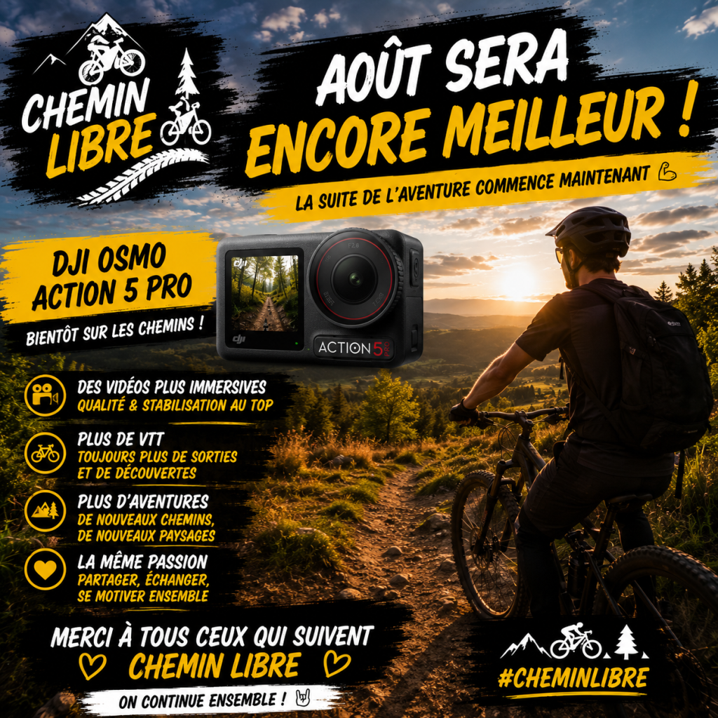 Materiel VTT et video Chemin Libre