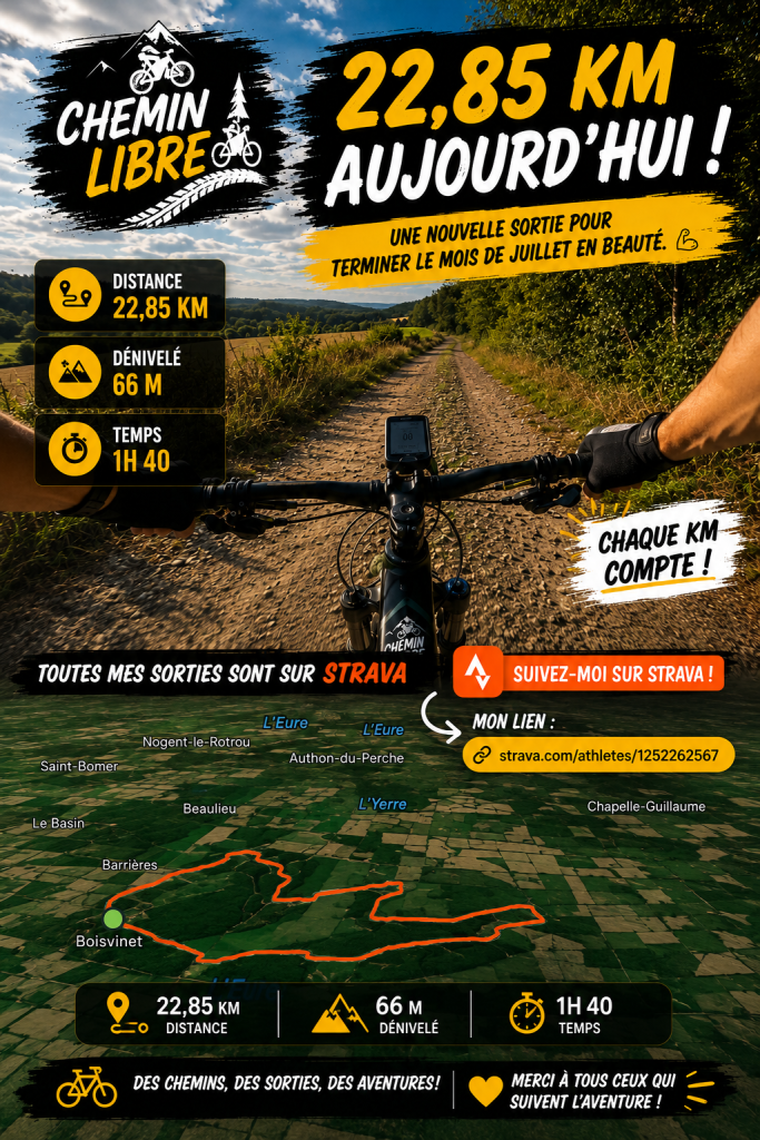 VTT sur un chemin Chemin Libre